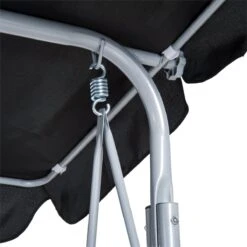 Outsunny Columpio Balancín Jardín De 3 Plazas Con Toldo Ajustable Respaldo Transpirable Y Marco De Metal Para Terraza Balcón Exterior Carga 240 Kg 171x108x154 Cm Negro -OUTSUNNY TIENDA 00276eb6dd08b72318631446f23b7372f0833463 336c4f87af8a49aa9bd8a61b8d602275