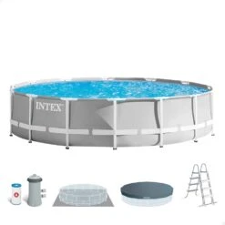 Piscina Elevada Redonda INTEX Prism Frame Con Depuradora