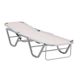 Outsunny Tumbona De Jardín Con Respaldo Ajustable En 5 Posiciones De Aluminio Y Texteline Para Terraza Patio Exterior 163x58,5x91 Cm Beige -OUTSUNNY TIENDA 0032bb40348813076b6b674e44d756f403108e8f 9ab48eb0ab9146a5a94369c6f9a13e44