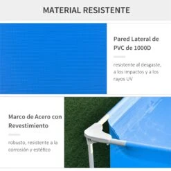 Outsunny Piscina Desmontable Tubular 292x190x75 Cm Con Depuradora De Cartucho 1200L/H Piscina Rectangular De Exterior Para Adultos Y Niños 3600L Azul -OUTSUNNY TIENDA 003bd0c4a0c26f7f68089c3819be17b185a6943e 55c59e34dec64f99ae2b038ae0df285b