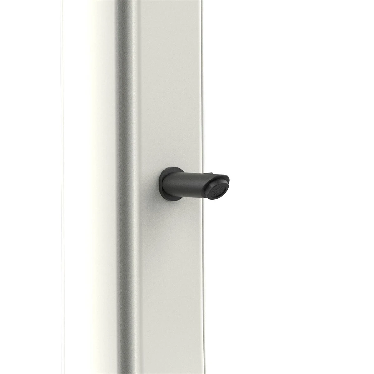 Ducha Blanca Con Calefacción Solar Modelo Rio XXL BLACKMATT. Estructura Curva De Polietileno HD, Ideal Para Jardín, Piscina Y Actividades Al Aire Libre. Altura 226 Cm Ducha Redonda Diámetro 15 Cm Depósito 40 Litros Con Lavapiés Y Accesorios Negros. 6 Ducha Blanca Con Calefacción Solar Modelo Rio XXL BLACKMATT. Estructura Curva De Polietileno HD, Ideal Para Jardín, Piscina Y Actividades Al Aire Libre. Altura 226 Cm Ducha Redonda Diámetro 15 Cm Depósito 40 Litros Con Lavapiés Y Accesorios Negros. - Imagen 4