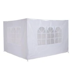 Outsunny 2 Paredes Parte Laterales Para Carpa 3x3m 3x6m Lado Parasol De Gazebo Impermeable Con Ventanas Medidas 293x193cm Blanco -OUTSUNNY TIENDA 029000ed6eefbef063ecb07a21d62a59bbd31094 f1956fc99d0d43e08b8a523b4c70d7e5