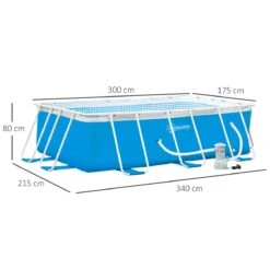 Outsunny Piscina Desmontable Tubular 340x215x80 Cm Piscina Rectangular De Exterior Con Depuradora De Cartucho 4.000 L/H Mangueras Longitud 100 Cm Y Marco De Acero 4200 L Azul 13 Outsunny Piscina Desmontable Tubular 340x215x80 Cm Piscina Rectangular De Exterior Con Depuradora De Cartucho 4.000 L/H Mangueras Longitud 100 Cm Y Marco De Acero 4200 L Azul -OUTSUNNY TIENDA 03803c95d9b8d3e6c855a958358445038fe4d703 3132663237284e5da7ab8c3e0f2e1972