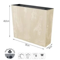 Prosperplast Maceta Urbi Case Beton Effect , Con Depósito, Dimensiones (Mm) 580X180X498, Color Crema -OUTSUNNY TIENDA 03a1da4598eed79c4b4748a06a31836985218201 62ff75f7bee24f7f9b7b165c3eab6f8b