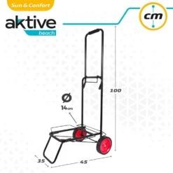 Carro Playa Plegable Aktive Beach 35x45x100 Cm -OUTSUNNY TIENDA 052429ba00dcd6cabff8bc90a87573f2a7508886 d6c991e24b844c1bbd2b648e8e2545a2