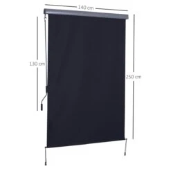 Outsunny Toldo Vertical Enrollable Con Manivela Protección UV Para Interior Y Exterior Balcón Porche Terraza 140x250 Cm Gris -OUTSUNNY TIENDA 069ab5cb3c7b0d200b4c90343cd4be60dd1270a6 6b5e3014e2fb49fca337b6638a02c0b1