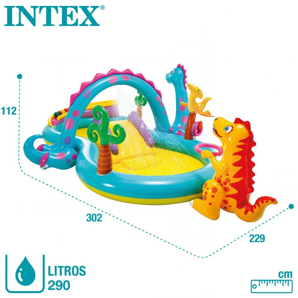 Centro Juegos Hinchable INTEX Dinosaurio 302x229x112 Cm - 280 L 8 Centro Juegos Hinchable INTEX Dinosaurio 302x229x112 Cm - 280 L - Imagen 6