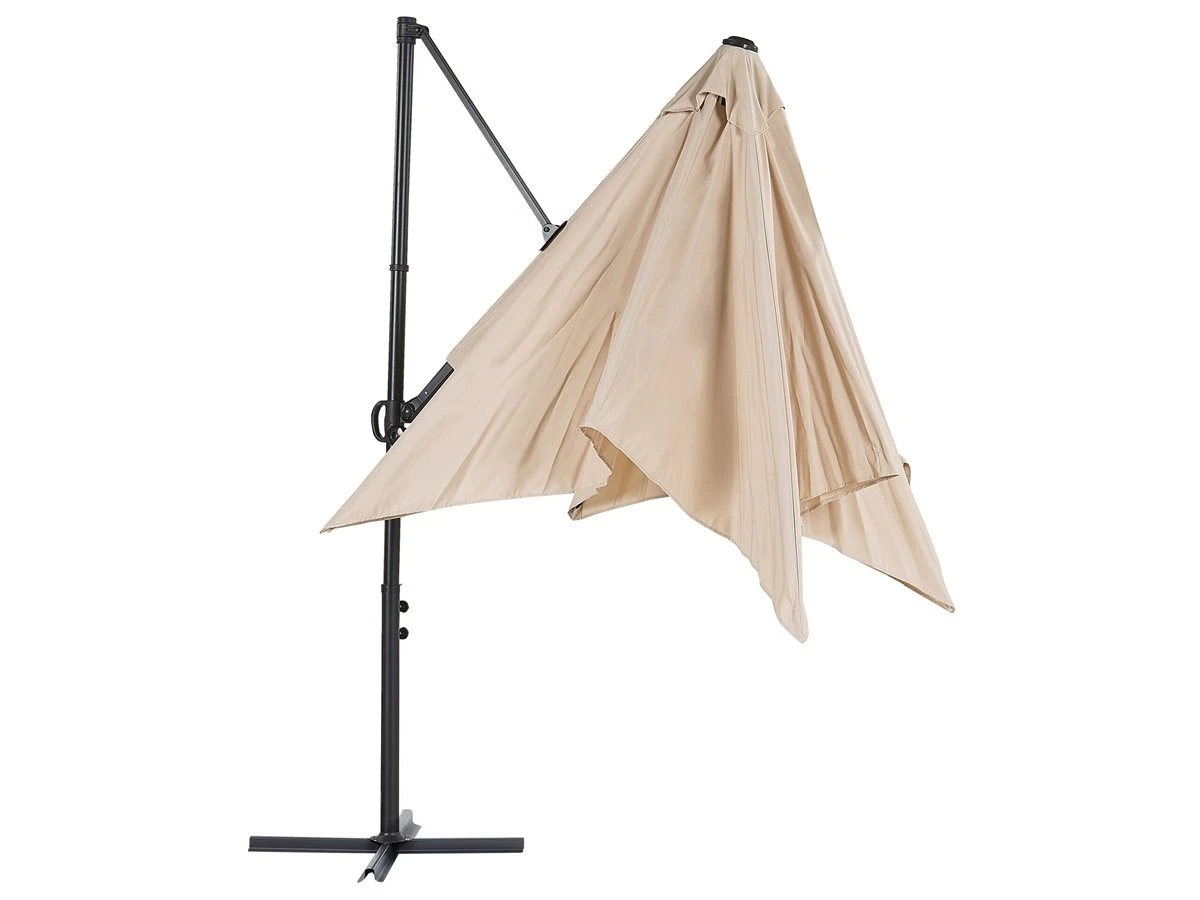 Sombrilla De Jardín 245 X 245 Cm Beige/negro MONZA II 7 Sombrilla De Jardín 245 X 245 Cm Beige/negro MONZA II - Imagen 5