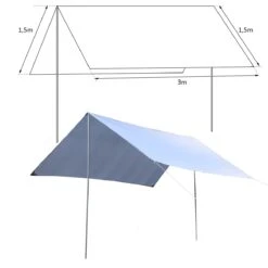 Outsunny Toldo De Refugio Portátil Impermeable Carpa Tienda De Campaña Grande Para Camping Playa Picnic Protección Solar Blanco -OUTSUNNY TIENDA 0bd5fde18b2f63f2301a052ac3ea3eeb7c85c3d6 3d90e465125b41b8a973be3f21de0167