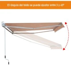 Outsunny Toldo Retráctil Con Manivela Toldo De 300x250cm Con Brazo Articulado De Aluminio Y Poliéster 280g/m² Rayas Naranja Beige Y Blanco 16 Outsunny Toldo Retráctil Con Manivela Toldo De 300x250cm Con Brazo Articulado De Aluminio Y Poliéster 280g/m² Rayas Naranja Beige Y Blanco -OUTSUNNY TIENDA 0c71ed17875151bf65cbfa8643804e0916cb05f0 178389e00e8944d79d75191718928548