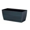 Prosperplast Jardinera De Plastico Coubi Case P En Color Grafito 39 (Largo) X 19 (Ancho) X 18,2 (Altura) Cm
