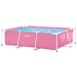Piscina Desmontable Rectangular Rosa 1.662 L Small Frame INTEX