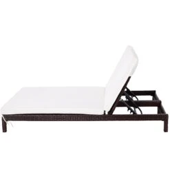 Outsunny Conjunto De Tumbona Exterior De Ratán 2 Plazas Con Cojines Acolchados Resistente Al Agua Con Respaldo Regulable De 5 Niveles Soporta 220 Kg 195x120x28 Cm Marrón -OUTSUNNY TIENDA 1130e9b89cdc52eada3b22e4d45c16b3a1352be8 dc8ba84e71f94aa08ba585bf775c3fb5