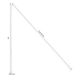 Outsunny Poste Para Toldo Vela O Toldo De Refugio Mástil Para Tienda De Campaña Fácil De Montar Y Desmontar - 3m - Blanco