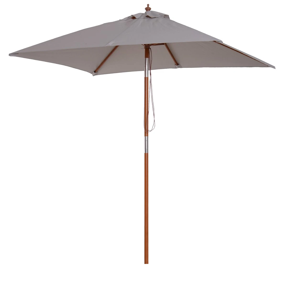 Outsunny Sombrilla Parasol De Jardín 200x150x230 Cm Sombrilla Rectangular Inclinable Con Doble Techo Y Poste Desmontable De Madera Para Terraza Patio Gris 3 Outsunny Sombrilla Parasol De Jardín 200x150x230 Cm Sombrilla Rectangular Inclinable Con Doble Techo Y Poste Desmontable De Madera Para Terraza Patio Gris