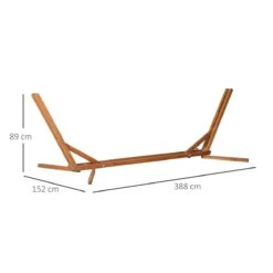 Outsunny Soporte Para Hamaca De Madera Plegable Ajustable De 3 Niveles Estructura Para Hamaca 217-380 Cm De Longitud Carga Máx. 150 Kg Para Jardín Terraza 388x152x89 Cm Teca -OUTSUNNY TIENDA 15a11794024b71f8df87574b5637f26d7c08dabf 7872e397761246d58cadb0ddf4dfa56a