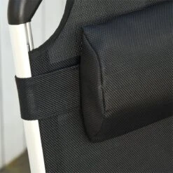 Outsunny Tumbona Plegable Reclinable De Aluminio Con Reposacabezas Extraíble Y Respaldo Transpirable Ajustable En 4 Posiciones Para Jardín Terraza Camping Exterior 170x60x76 Cm Negro -OUTSUNNY TIENDA 161a055a42c5ecad47e2204dabcc382f67b10725 2ac0dc335f8b408ab3b8b3b4a58444a8