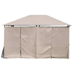 Outsunny Cenador Con Techo Al Aire Libre Gazebo Pabellón Exterior Con Pared Lateral Cenador Carpa De Jardín 4x3 M Marco De Acero Para Fiesta Eventos -OUTSUNNY TIENDA 17f2711b38ec30457d1c1cb81ebb2e9ea196a0bd ab260d7cf91443e9aae0e0f5c1196d70