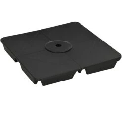 Outsunny Pesos Para Base De Sombrilla En Voladizo De 4 Piezas Rellenable De Arena 120 Kg O Agua 160 Kg Para Sombrilla De Plátano Base Cruzada 90x90x10,5 Cm Negro