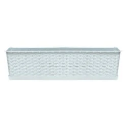 Prosperplast Jardinera Para Balcón Ratolla Case 13,5L., Dimensiones (Mm) 783X173X150, Color Blanco
