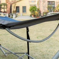 Outsunny Hamaca De Jardín Con Soporte Plegable Con Cama De Tela Oxford Y Malla Transpirable Bolsillo De Almacenaje Y Bolsa De Transporte 235,5x82x90,5 Cm Azul Y Plata -OUTSUNNY TIENDA 1e71ce17b8f870babc66ec08b7aa6ede3452dba2 e7244d8fa7a04c1eb422c8c7fa8ff508