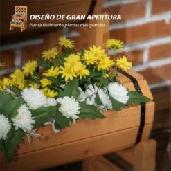 Outsunny Arriate De Jardín Con Enrejado Tipo Barril Con 2 Macetas Macetero Con Soporte Para Trepadora Cultivos Plantas Flores Para Patio Terraza Balcón 45x45x80 Cm Natural -OUTSUNNY TIENDA 1fa84ec812c72cc387414d2ad595c8dee6be3604 adda9d5fabf24888ad4d2728573a5ea6
