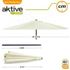 Sombrilla Para Terraza Y Jardín Ø270 Cm C/protección UV50 Aktive -OUTSUNNY TIENDA 204959137fd1d405f2fd1c4bc9278f1d42eacdb7 8742bc0bc5d046b4b79121629144dc58