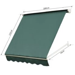 Outsunny Toldo De Ventana Toldo Manual De Aluminio Retráctil Para Exterior Toldo De Balcón Ángulo Ajustable Impermeable Tela De Poliéster 180x70cm Verde -OUTSUNNY TIENDA 226d8b54cfa2986c3a2362b3b4932cc4dbc82b17 9bed9893dad2447198a18eda2d9c7086