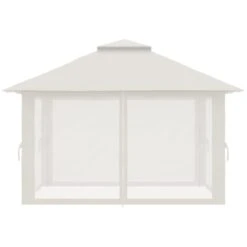 Outsunny Carpa Plegable Pop-up 3,92x3,92x2,83 M Cenador De Jardín Con Altura Ajustable Protección UV50+ Doble Techo Mosquiteras Y Bolsa De Ruedas Para Fiestas Camping Crema -OUTSUNNY TIENDA 236886891d72b670c65219ef7f909e787049c4eb f739c594cfbf434e8ec59f69cbdbcd02