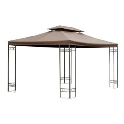 Outsunny Techo De Repuesto 4x3 M Para Cenador De Jardín 2 Niveles Transpirable Con 10 Orificios De Drenaje Cubierta De Repuesto De Gazebo Pabellón Exterior Marrón -OUTSUNNY TIENDA 244fa8c081ee651df9a5ca68aa635c79d3bf4bb3 1f0c1f9e0b3f4bc4983d40be5966675a