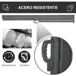 Outsunny Toldo Lateral Retráctil 300x160 Cm Pantalla Enrollable Mampara De Privacidad Y Protección Solar Para Jardín Balcón Terraza Gris -OUTSUNNY TIENDA 24c8b7c31a33d3b214b835153c245332e6e48e40 c49c8b552cbb4838af598aee9b26b0ce