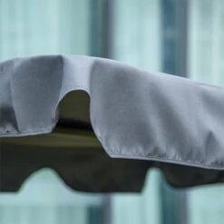 Outsunny Columpio Balancín De Jardín Exterior De 3 Plazas Con Cojín Techo Ajustable Y Marco De Acero Para Balcón Terraza Patio Carga Máx. 200 Kg 172x110x153 Cm Gris -OUTSUNNY TIENDA 2505fe52a5cfb25aca33617233b95da2cf6b59b4 5f1564f0f027410fab662d00a9aea166