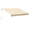 Outsunny Toldo Manual Retráctil Plegable Con Manivela 295x245 Cm Toldo Enrollable Aluminio Protección Solar Para Ventanas Puertas Balcón Terraza Exterior Beige