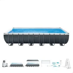 Piscina Desmontable Intex 732x366x132 Cm Pack Deluxe + Depuradora Y Clorador