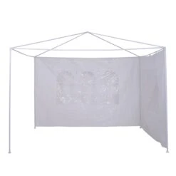 Outsunny 2 Paredes Parte Laterales Para Carpa 3x3m 3x6m Lado Parasol De Gazebo Impermeable Con Ventanas Medidas 293x193cm Blanco -OUTSUNNY TIENDA 293d572c4cfe2e30c4ff778ea7f6d39b99c11d2b bf8e4fab93f84c97abe38e144d88098d