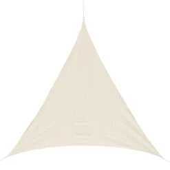 Outsunny Toldo Vela 5x5x5m Triangulo Color Crema Sombrilla Parasol Terraza Jardin Camping
