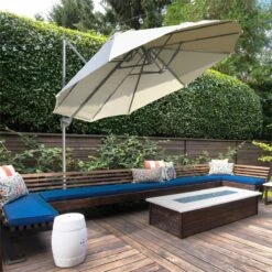 Outsunny Sombrilla Doble Parasol Grande Inclinable Para Jardín Con Manivela Abrir Y Cerrar Fácilmente 12 Varillas De Acero Ofrece Una Alta Estabilidad 270x440x250 Cm Marrón Y Negro -OUTSUNNY TIENDA 2b0896698141f75138935a5ceec3afa85ad750ad 5679beea3bcb4cd39708cc664f67b299