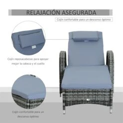 Outsunny Conjunto De 2 Tumbonas De Ratán De Jardín Chaise Longue Con Respaldo Ajustable En 5 Posiciones Cojines Acolchados Reposacabezas Y 2 Ruedas 200x73x72-103 Cm Gris 15 Outsunny Conjunto De 2 Tumbonas De Ratán De Jardín Chaise Longue Con Respaldo Ajustable En 5 Posiciones Cojines Acolchados Reposacabezas Y 2 Ruedas 200x73x72-103 Cm Gris -OUTSUNNY TIENDA 2b3b621866e0393d49bf5d436b44cd6cf2c110ce b65cf8ea6f4f400bbf04d16f97a7b211