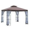 Outsunny Cenador De Jardín 3x3 M Pabellón Para Exterior Con Doble Techo De Ventilación 4 Mosquiteras Extraíbles Y Marco De Acero Protección Solar Para Fiestas Eventos Café -OUTSUNNY TIENDA 2d0ee7d401da508422671a37ba750130e520dce8 9e61ea7db0834fe7a46b0e1bd2c3d660