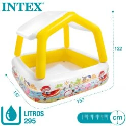 Piscina Hinchable Infantil INTEX Con Toldo Extraíble - 157x157x122 Cm - 295 L -OUTSUNNY TIENDA 2e4d219da2d844fcb5c0126df560169381f27641 4cd7b60fe7114f44aa54446dc48db285