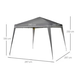 Outsunny Carpa Plegable 2,4x2,4m Cenador De Jardín Diseño Pop Up De Acero Y Cubierta De Tela Oxford Gris 16 Outsunny Carpa Plegable 2,4x2,4m Cenador De Jardín Diseño Pop Up De Acero Y Cubierta De Tela Oxford Gris -OUTSUNNY TIENDA 2e78728b064399c07cb9394bec106205119ae0b6 d65481632c6c430989089f0017304a55