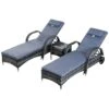 Outsunny Set De 2 Tumbonas Chaise Longue + 1 Mesa De Ratan Para Jardín O Terraza Sillas Con Cojín Y Respaldo Ajustable A 5 Niveles (Gris) -OUTSUNNY TIENDA 2fc22966b22416b41ad7fa6cb06f880f4e8dd5cc 2ccbb5c6ae72477b9fe390406a146f6c