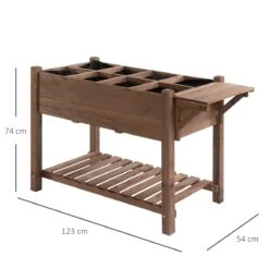 Outsunny Huerto Urbano Con Estantes Jardinera Elevada De Madera Macizapara Cultivo Flores Verduras Hierbas 123x54x74 Cm Marrón -OUTSUNNY TIENDA 2fd5a106a56a367117db9206c99fa76123efc973 bbe0865628db4a3a89a2d5ccd044829b