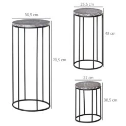 Outsunny Soportes Para Plantas De Metal 3 Piezas Apilables Estantes Porta Macetas Decorativos Con Efecto De Mármol Para Interiores Y Exteriores Ø30,5x70,5 Cm Gris Y Negro 11 Outsunny Soportes Para Plantas De Metal 3 Piezas Apilables Estantes Porta Macetas Decorativos Con Efecto De Mármol Para Interiores Y Exteriores Ø30,5x70,5 Cm Gris Y Negro -OUTSUNNY TIENDA 30e0666cbd6dad707e6d86ff75ba92b919c43e57 33c0f9bb23624fb5ae9f0359f0d5d349