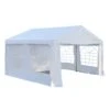 Outsunny Carpa De Jardín Cochera Gazebo 4x4m Pergola Cenador Pabellón 4 Paneles Laterales 4 Ventanas Para Fiesta Eventos Bodas Acero PE Blanco -OUTSUNNY TIENDA 3195269ce246952eb40dd769ccdec4c8b15e3585 f7d112f2a9924c27b6acee49b17e9b8d