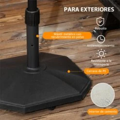 Outsunny Base De Sombrilla Peso 18 Kg Soporte Para Parasol De Cemento Para Mástil De Ø32/34/38 Mm Pie De Parasol Para Jardín Balcón 46x46x39 Cm Negro 15 Outsunny Base De Sombrilla Peso 18 Kg Soporte Para Parasol De Cemento Para Mástil De Ø32/34/38 Mm Pie De Parasol Para Jardín Balcón 46x46x39 Cm Negro -OUTSUNNY TIENDA 324a6c36a20eae0c1710677230df4003738d6715 f9cfec11f88d4a6aaf7dc20094d3ec0f