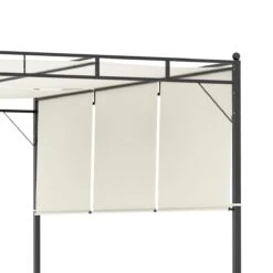 Outsunny Pérgola 3x3 M Cenador De Jardín Con Techo Retráctil Tela De Poliéster Y Tubo De Acero Para Patio Terraza Exterior Blanco -OUTSUNNY TIENDA 33c73106393d2b6a7893573f76d27ae006916948 0dbd7504f042492995641e9bcf14e2fe