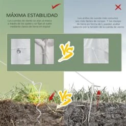 Outsunny Gazebo De Jardín 6x3m Pabellón Con 6 Paredes De Malla Extraíbles Cremallera Y Techo Estilo Catedral Para Fiestas Eventos Reuniones Blanco -OUTSUNNY TIENDA 36061f0cb47f8fc9ed556ed92d4d0c4d080c0e8f 6cc30a1bd25b490cbb0199bcfc3d5a1d