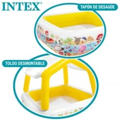 Piscina Hinchable Infantil INTEX Con Toldo Extraíble - 157x157x122 Cm - 295 L -OUTSUNNY TIENDA 376a8a4b2db84780bd946f3098e5e9f8c8bd736f 0dac79bb98d7478fb911b19dfdada437