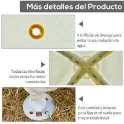 Outsunny Carpa De Jardín 3x3 M Cenador Con 4 Partes Laterales Mosquitera Con Cremallera Protección UV Para Patio Exterior Eventos Fiesta Beige -OUTSUNNY TIENDA 38037d96f332b53c7619e5ccdcededa3d3721c06 96375bbd5337497e8d52cf97de5f0640